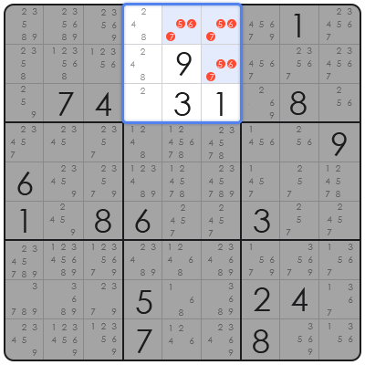 sudoku with candidate mode